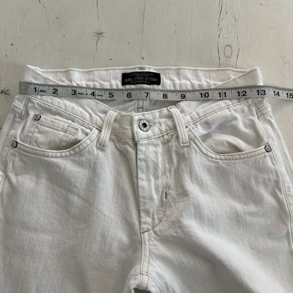 James Jeans White Jeans Bootcut Flare Dry Aged Denim Low Rise Western Coastal - Picture 7 of 13